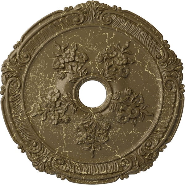 Ekena Millwork Attica with Rose Medallion (Canopies up to 4 1/2"), 26"OD x 3 3/4"ID x 1 1/2"P, Mississippi Mud CM26ATMMC - main